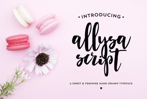 Allysa Script: A Sweet Handwritten Touch for Every Design