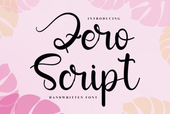 Zero Script: A Handwritten Font with Timeless Elegance